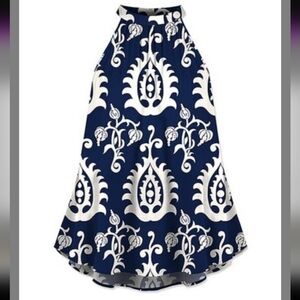 NWOT - Blue & White Top - Sz L